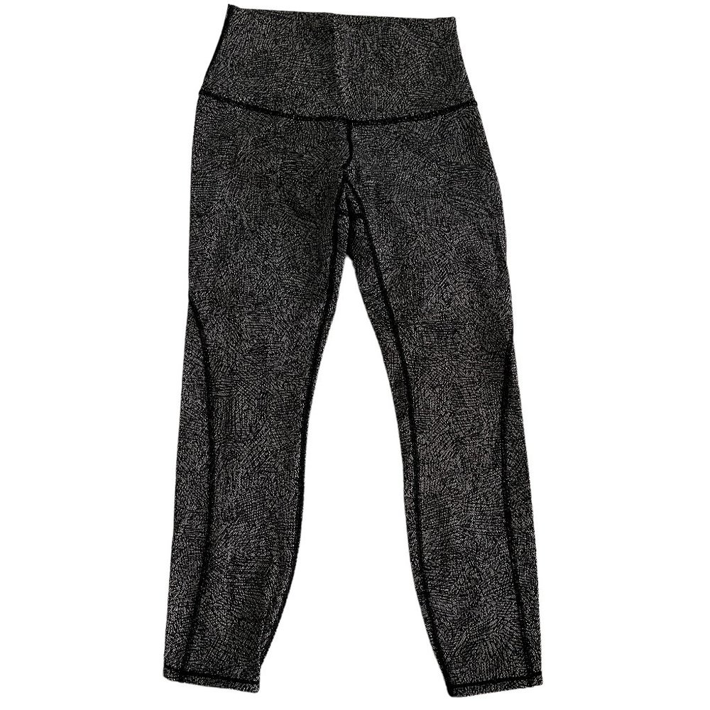 Lululemon Wunder Under Pant (Hi-Rise) (Mesh) Line Up White Black Legging…